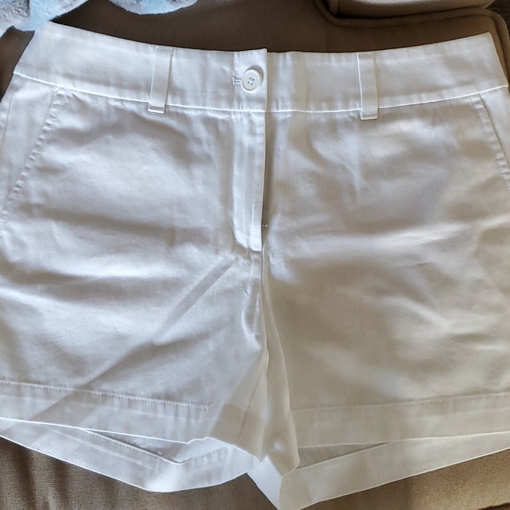 Loft Outlet White Twill Shorts